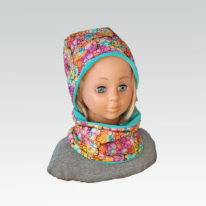 Set Beanie und Loop "Bunte Blasen"
