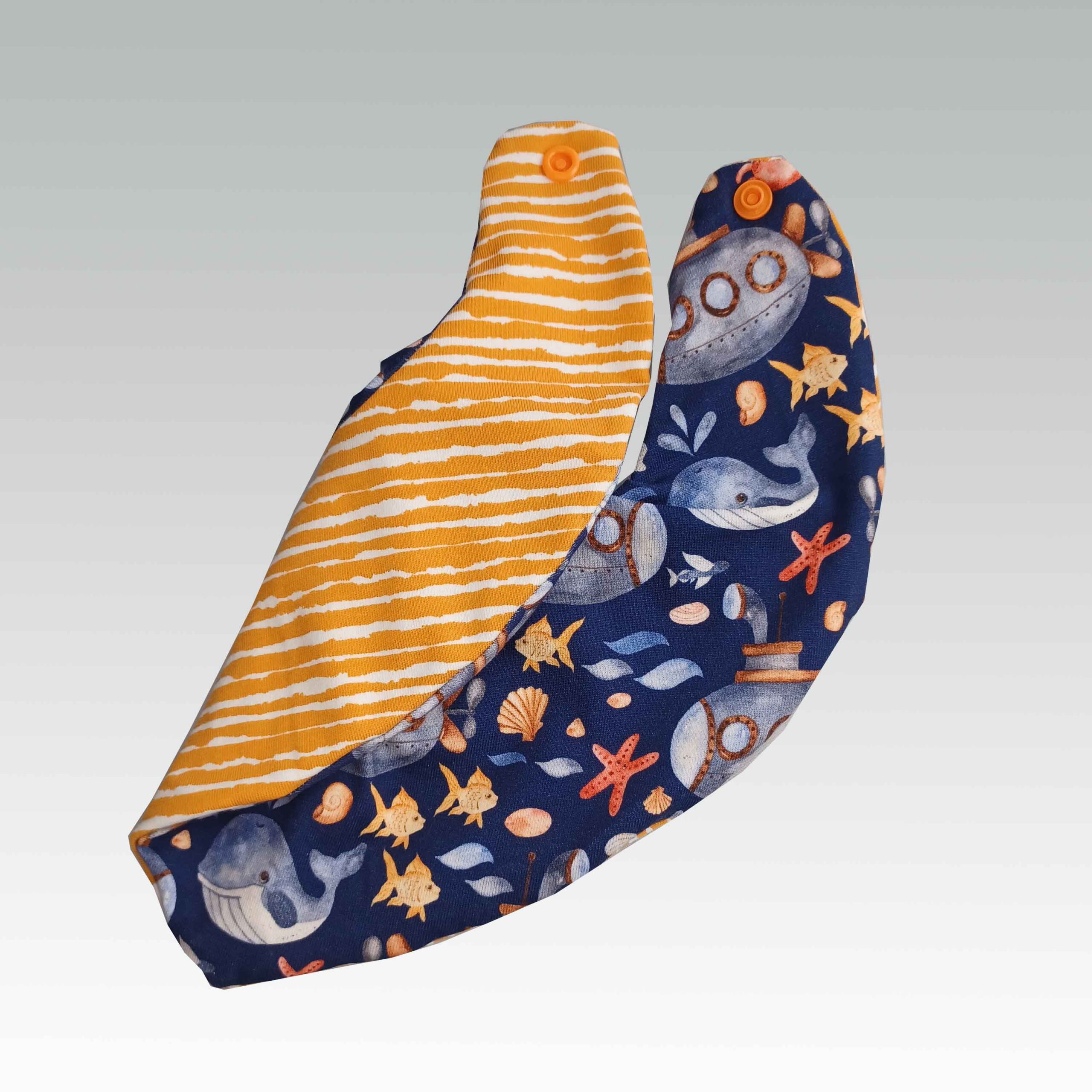 wasserdichtes Halstuch "Unterwasserwelt auf blau" – Bild 2