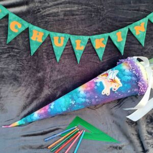 ZauberZuckertüte "Regenbogeneinhorn" 70 cm